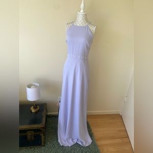 Lilac J. Crew spaghetti strap gown